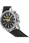 CATERPILLAR Boston Multi Dual Time Black Leather Strap