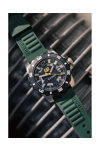 CATERPILLAR Steel Barricade Green Silicone Strap