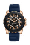 CATERPILLAR Steel Barricade Blue Silicone Strap