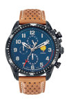 PATROUILLE DE FRANCE Athos 4 Chronograph Brown Leather Strap